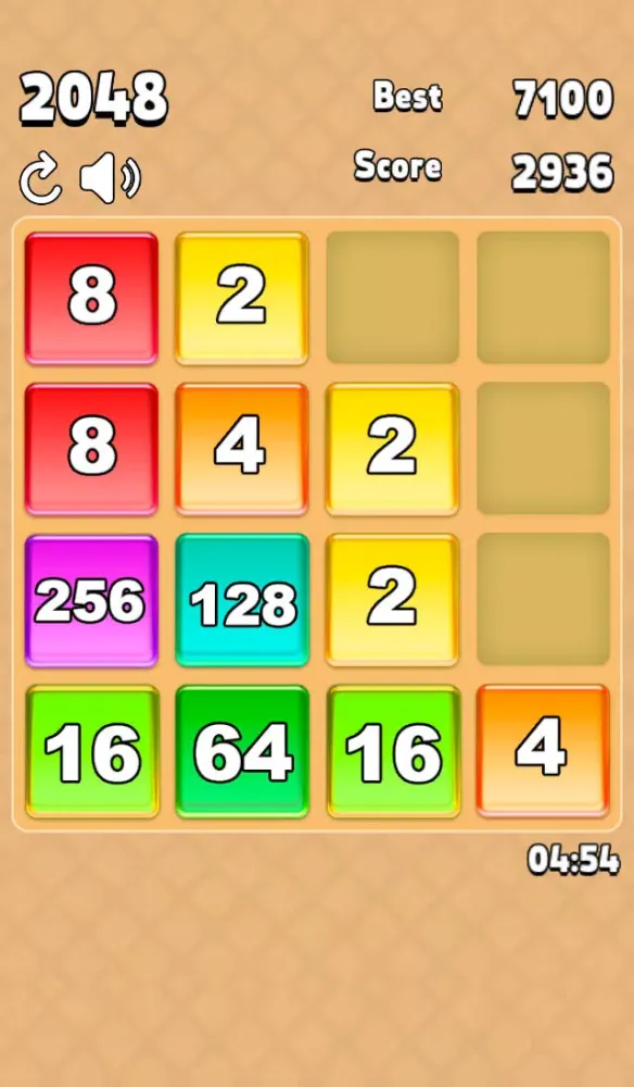 Screenshot di 2048 candy swipe tiles game adventure