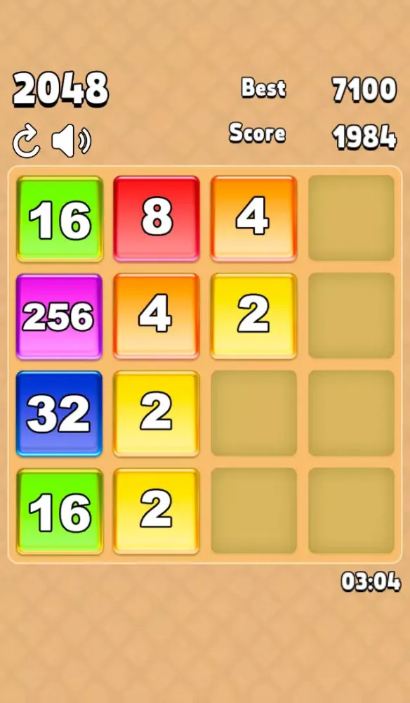 Screenshot di 2048 candy swipe tiles game adventure