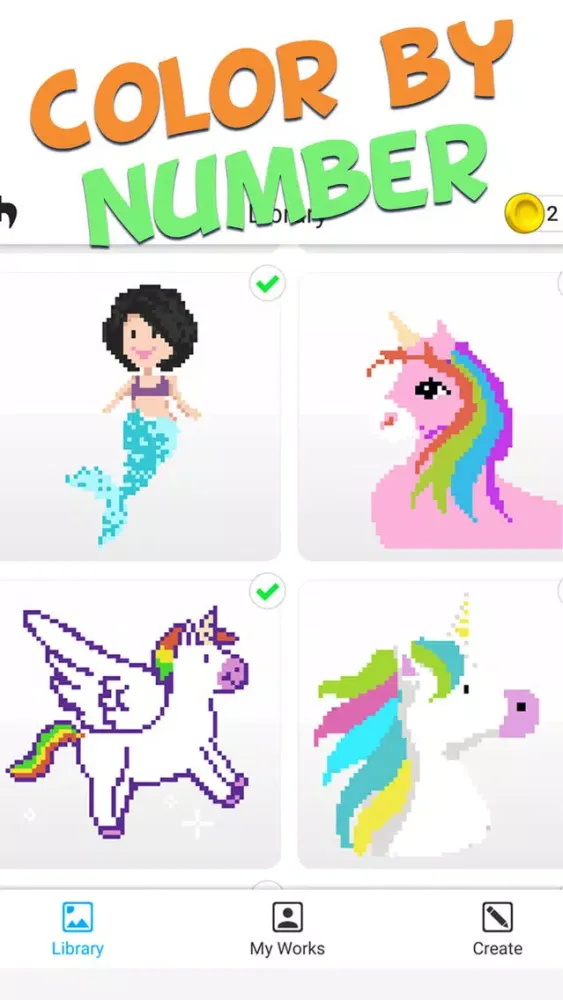 Magic Art Coloring by Number سکرین شاٹس