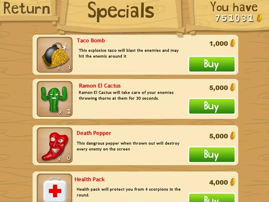 Tacos and Scorpions iPad  Screenshots
