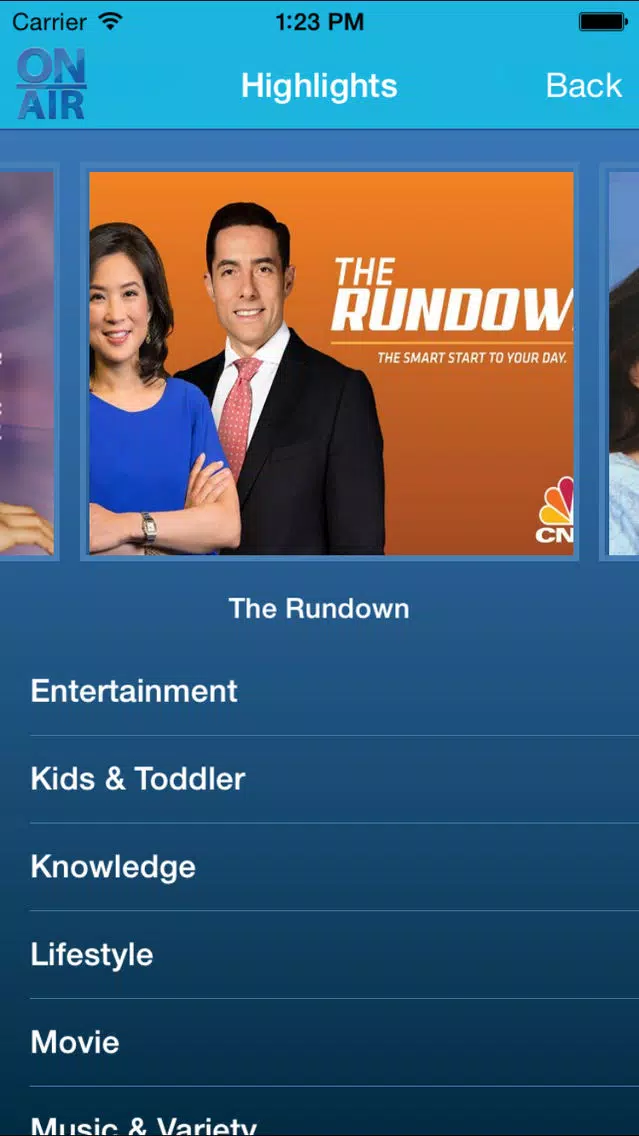 Capturas de pantalla de ON-AIR