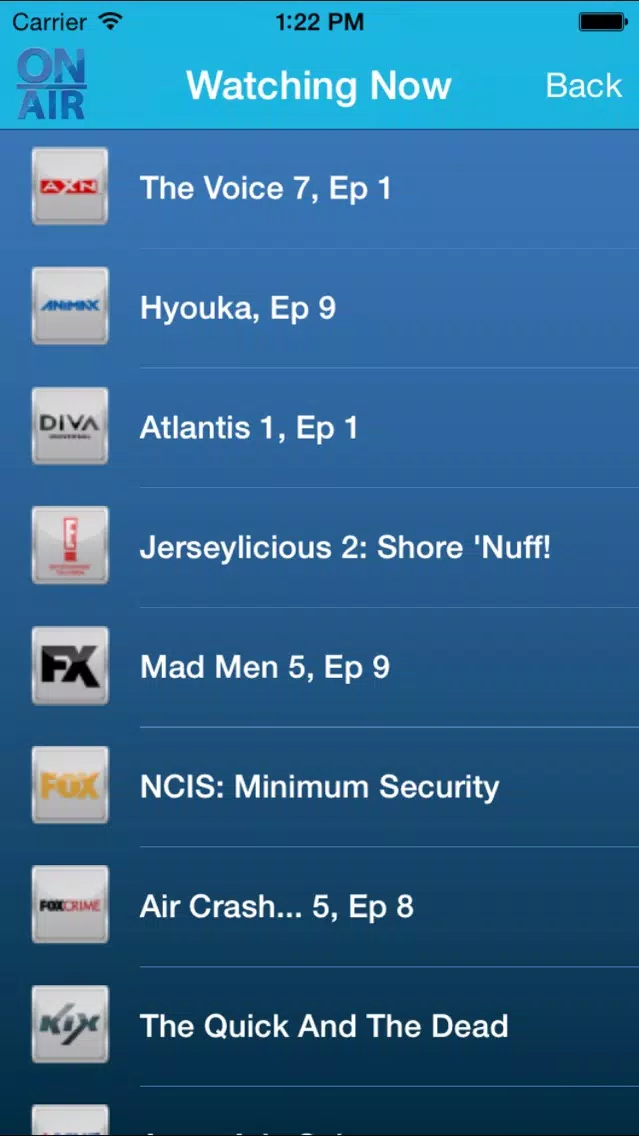 Capturas de pantalla de ON-AIR