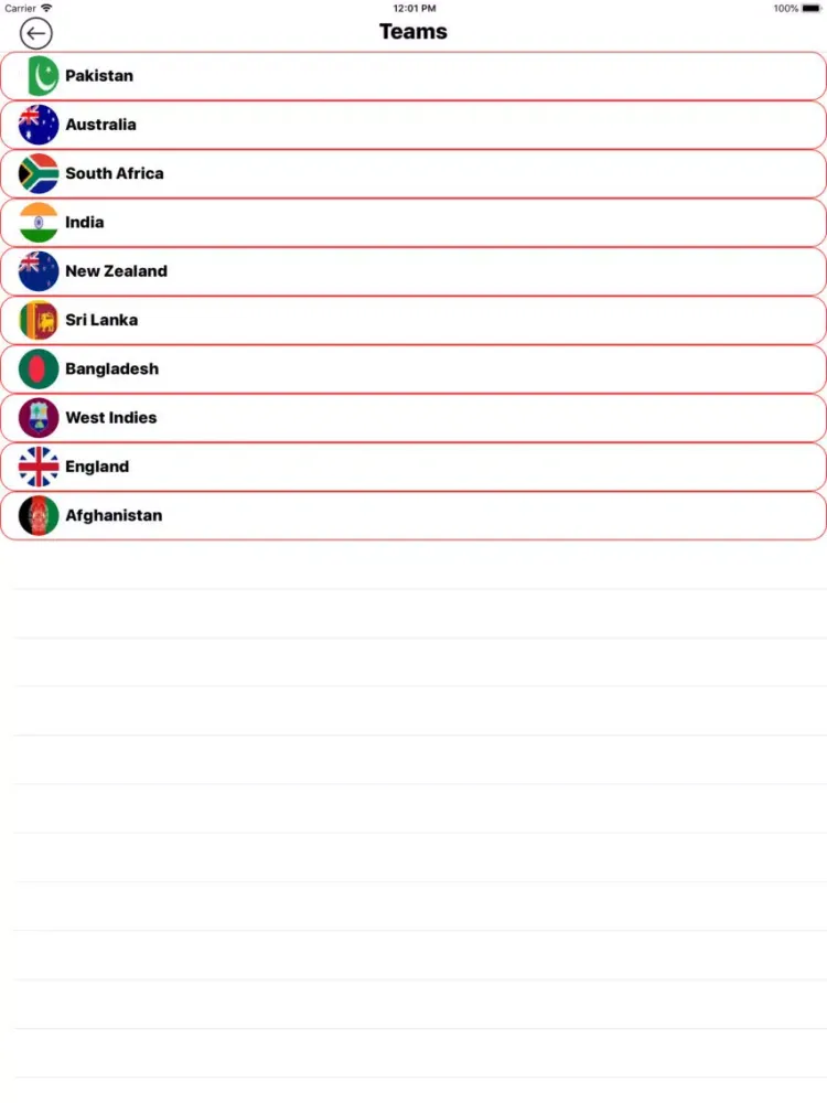 Cricket WC Schedule 2019 iPad  Ekran Görüntüleri
