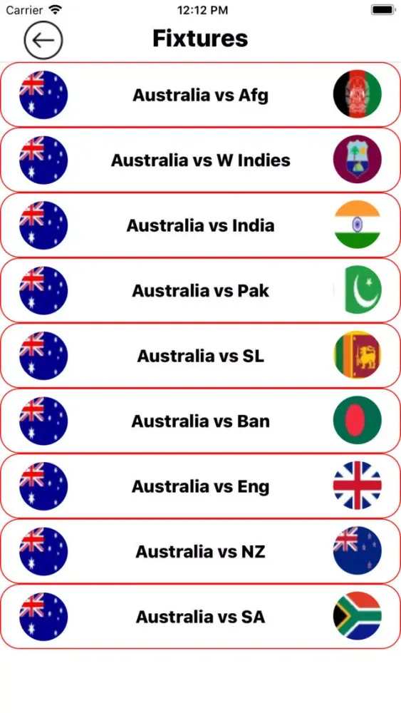Cricket WC Schedule 2019 Ekran Görüntüleri