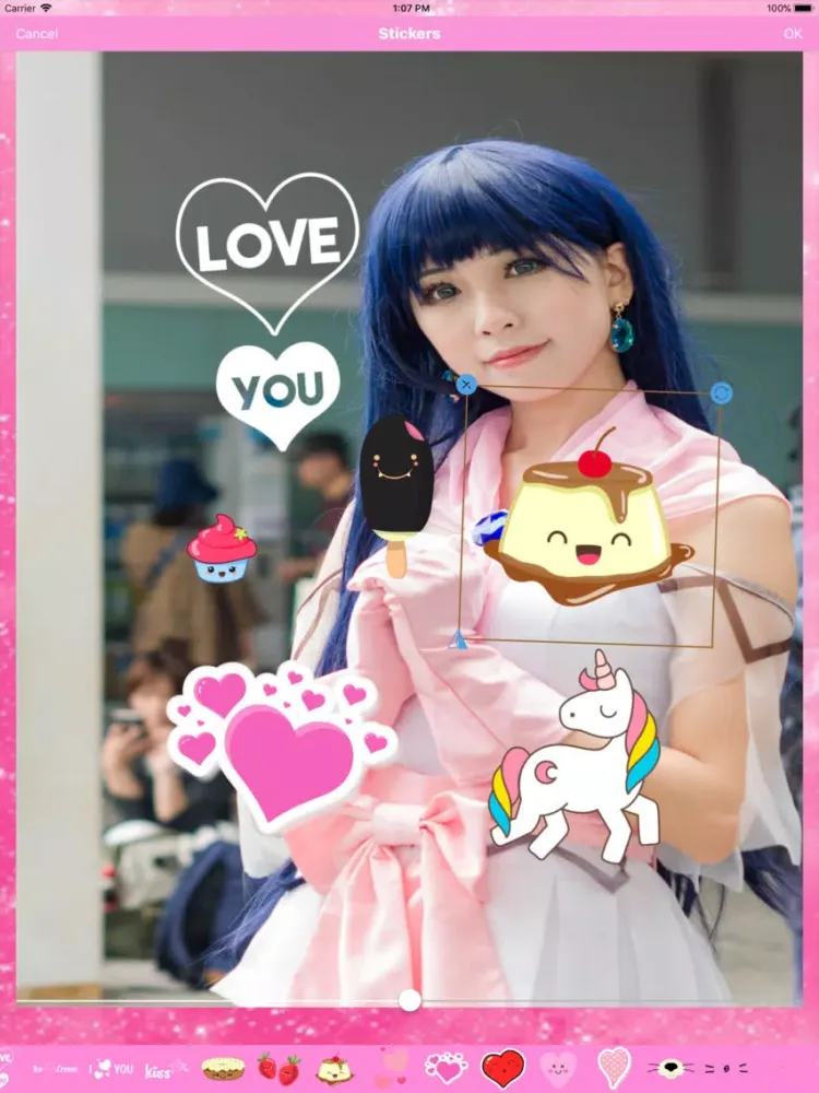 Kawaii Photo Stickers & Filter iPad  Ekran Görüntüleri