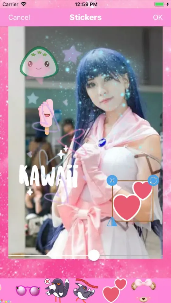 Kawaii Photo Stickers & Filter Ekran Görüntüleri