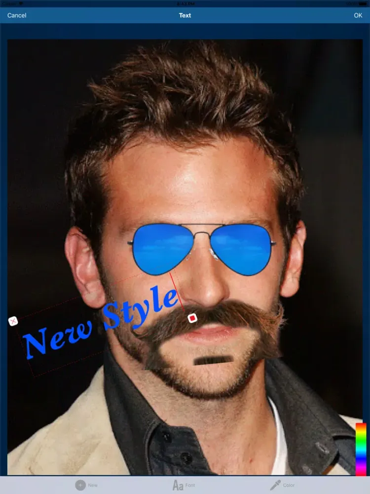 Tangkapan skrin Men Beard & Hairstyle Editor iPad 