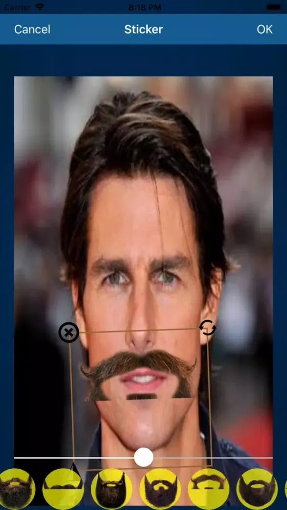 Tangkapan skrin Men Beard & Hairstyle Editor
