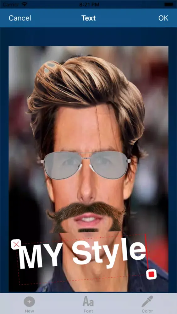 Tangkapan skrin Men Beard & Hairstyle Editor