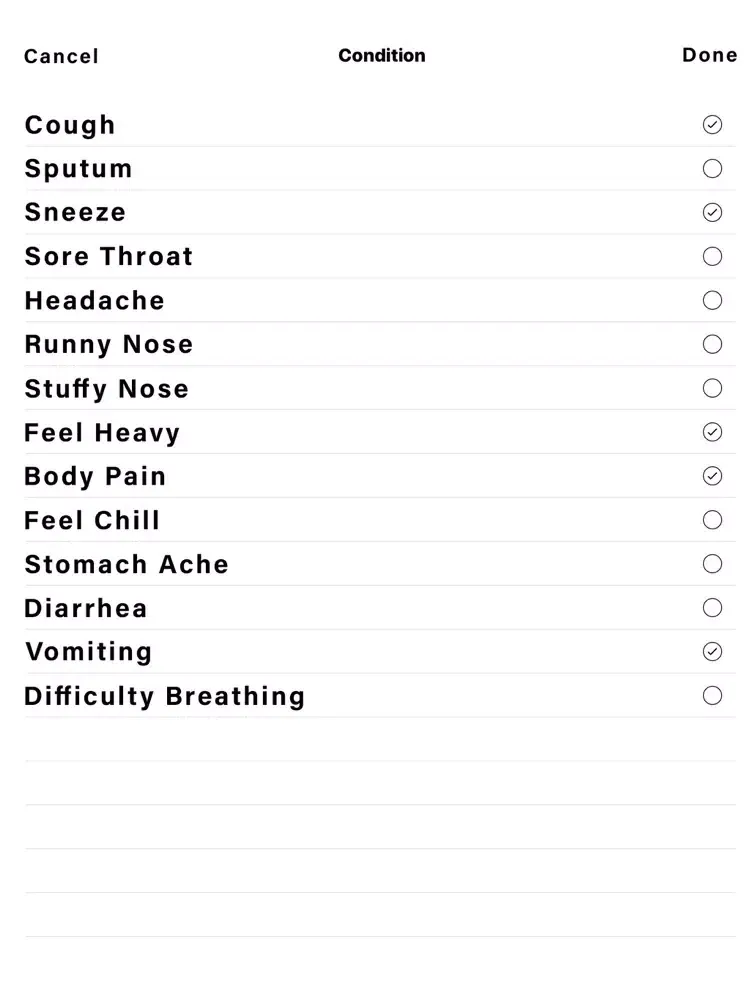 Tangkapan skrin Body Temperature Tracker Fever iPad 