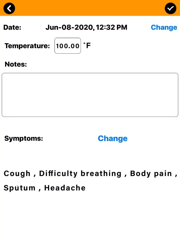Tangkapan skrin Body Temperature Tracker Fever iPad 