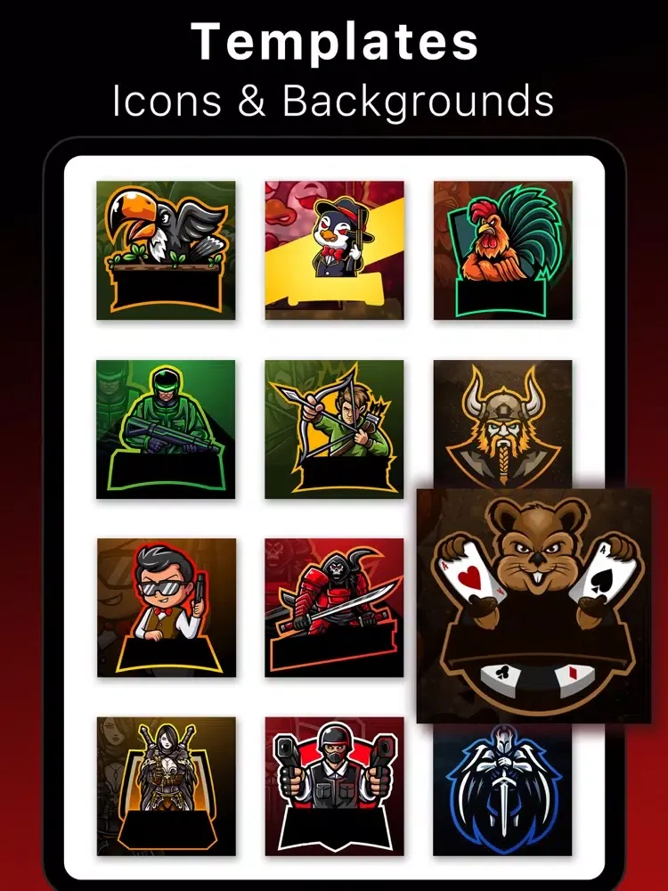 Logo Gaming Clan Esports Maker iPad 应用截图