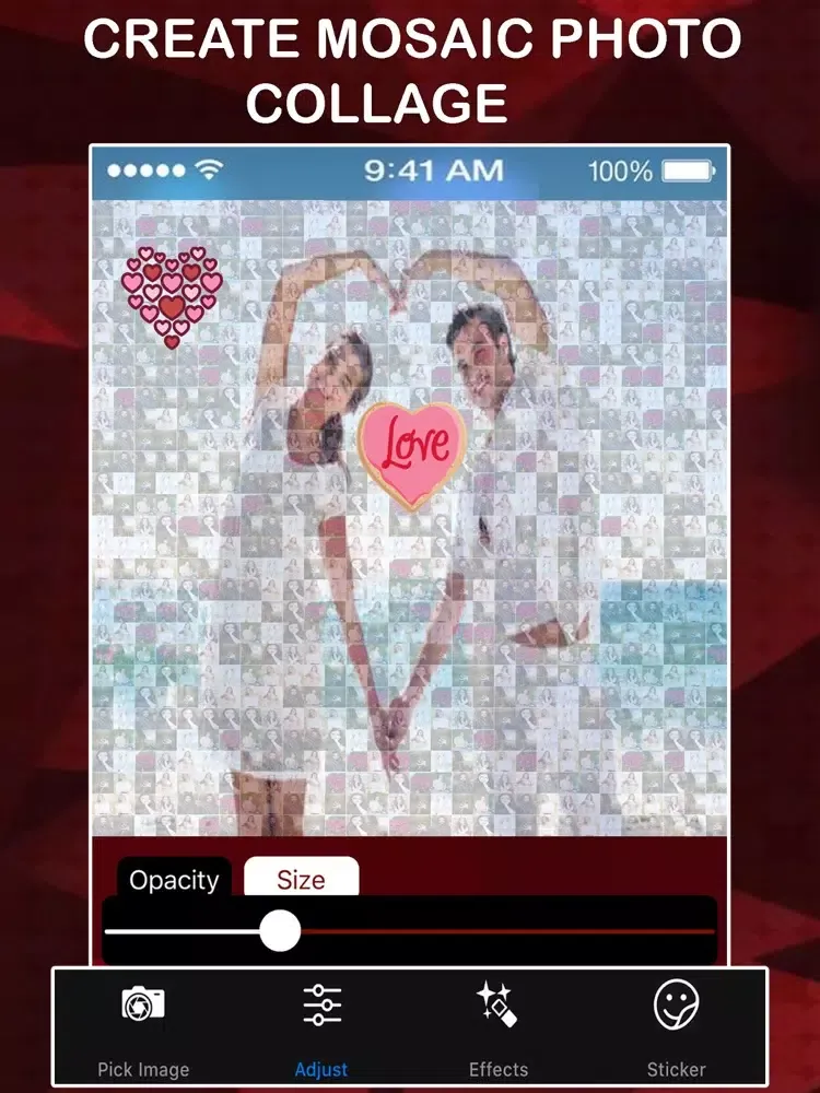 Mosaic Editor Photo Collage iPad  스크린샷