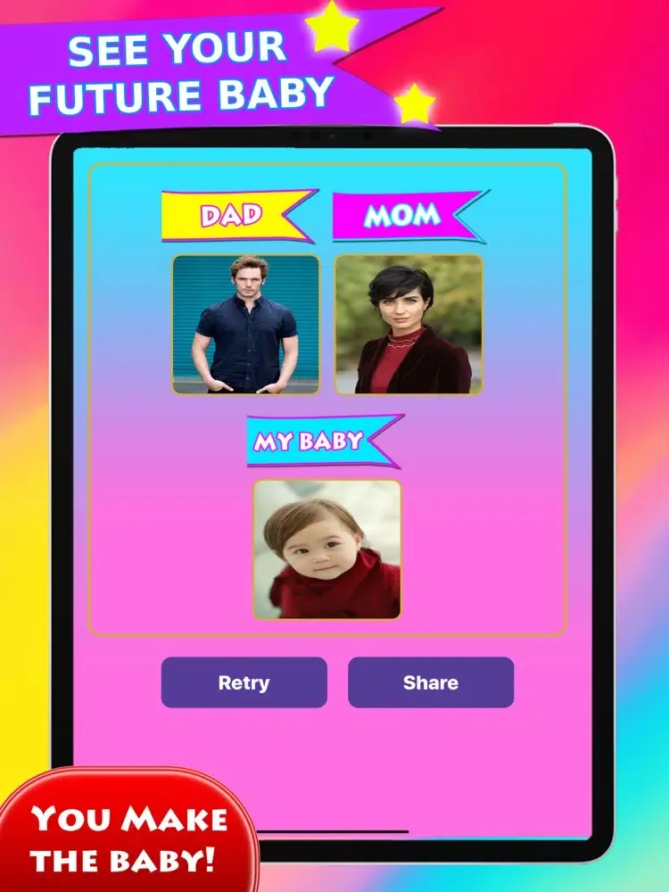 Screenshot di My Future Baby Face Generator iPad 