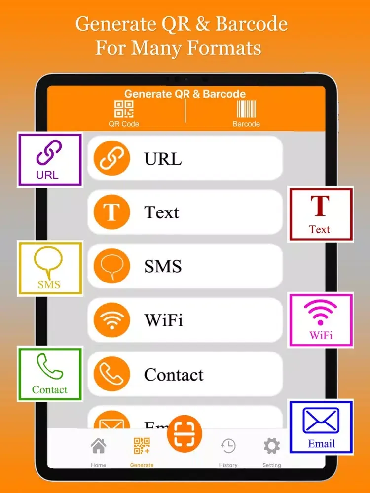 تصاویر QR Code Scanner Barcode Reader iPad 