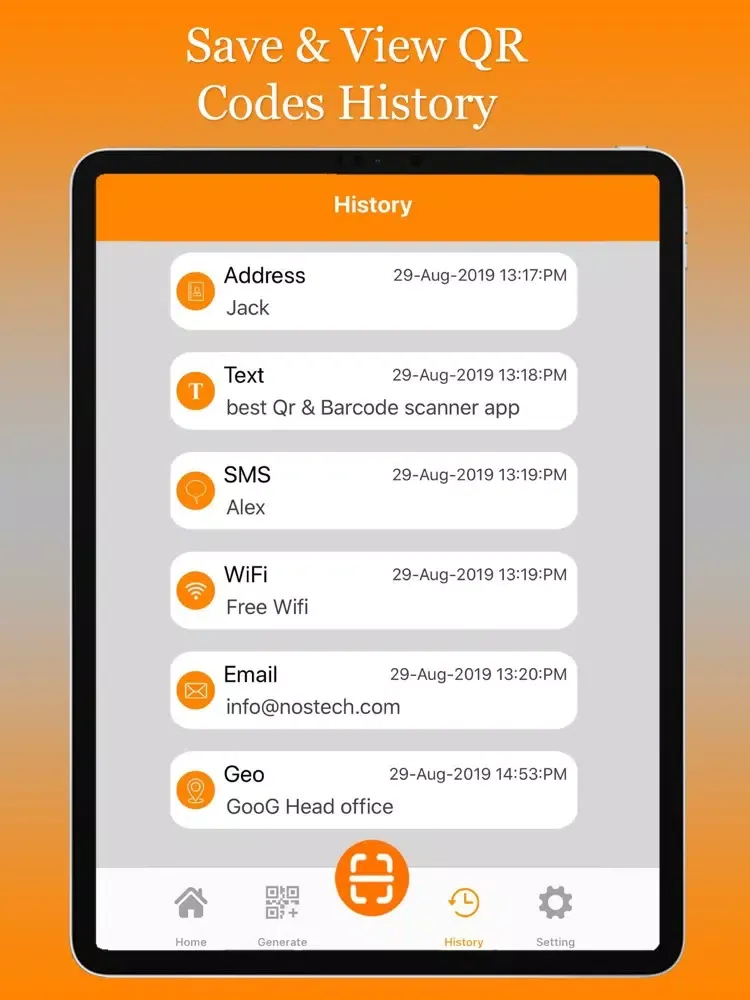 تصاویر QR Code Scanner Barcode Reader iPad 