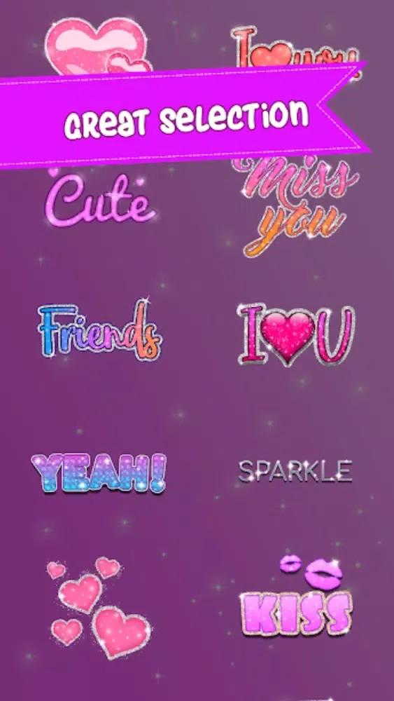 Tangkapan skrin Sparkle Light Glitter Editor