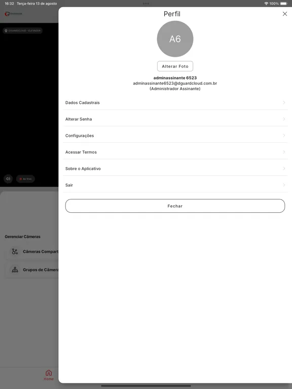 Tangkapan skrin GUARDIAN MONIT AO VIVO iPad 