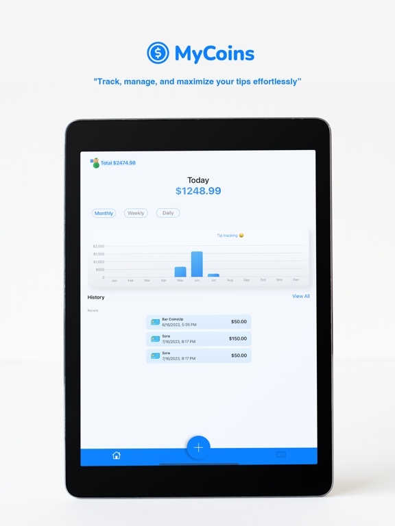 My Coins - your tips tracker! iPad  سکرین شاٹس