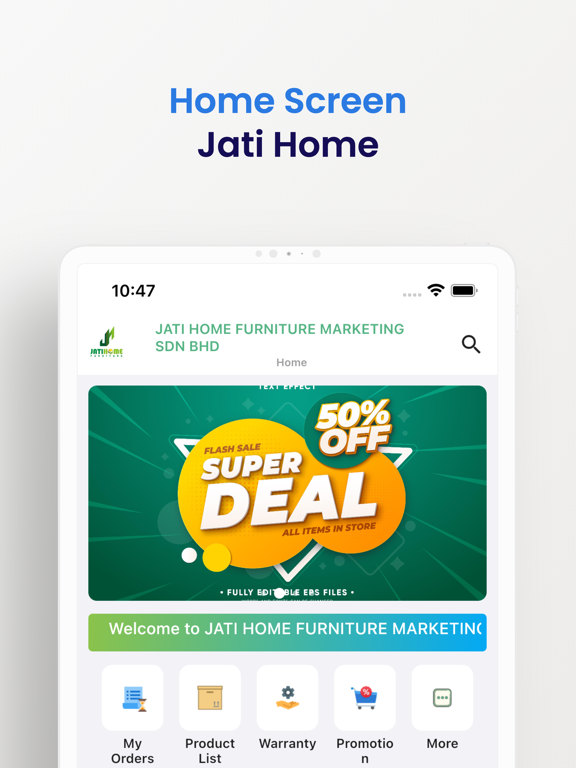 ภาพหน้าจอของ Jati Home iPad 