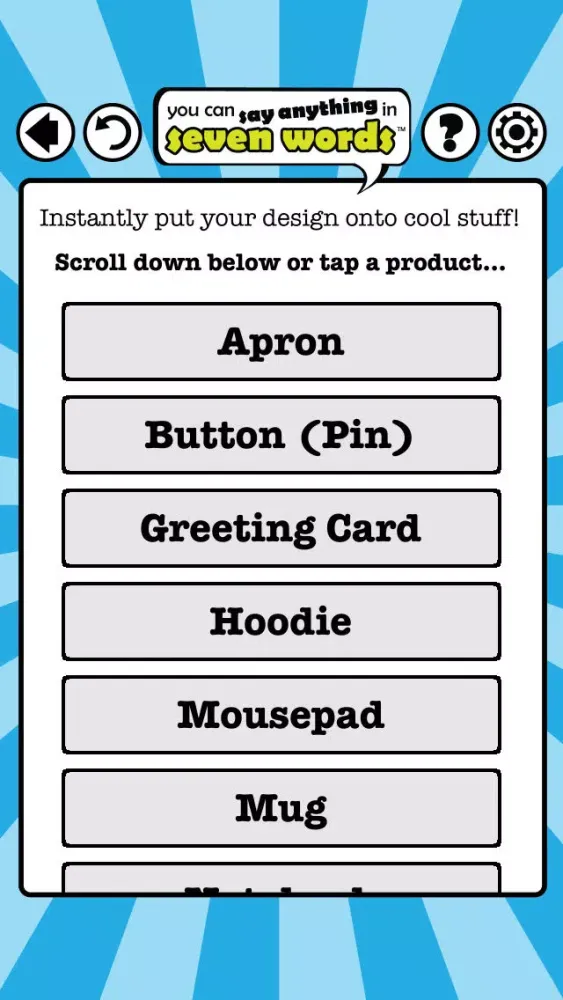 Tangkapan layar Seven Words