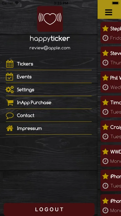 Capturas de pantalla de happyticker