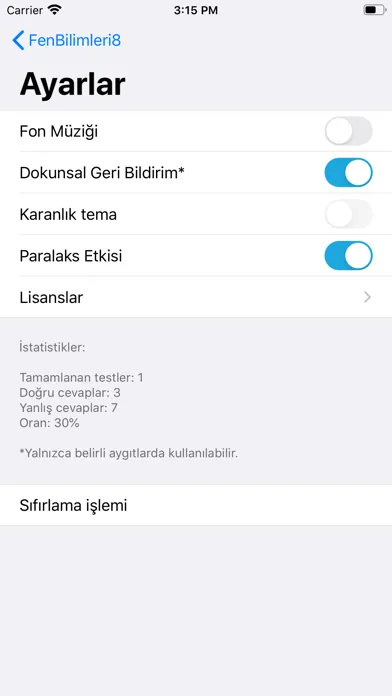 Captures d'écran de Fen Bilimleri 8