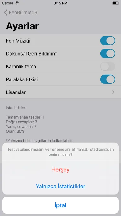 Captures d'écran de Fen Bilimleri 8