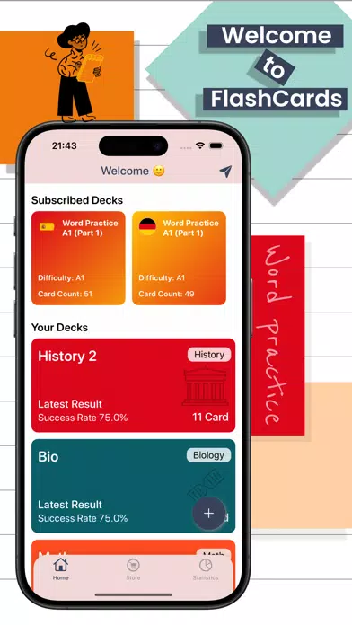 Ảnh chụp màn hình của Flashcards: Quiz & Notes