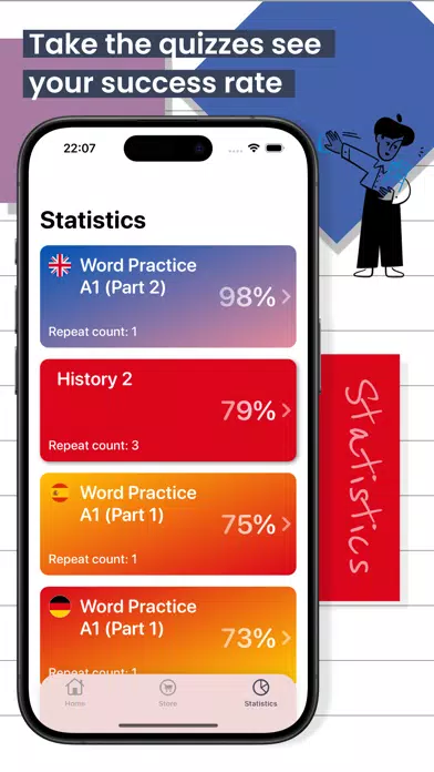 Ảnh chụp màn hình của Flashcards: Quiz & Notes