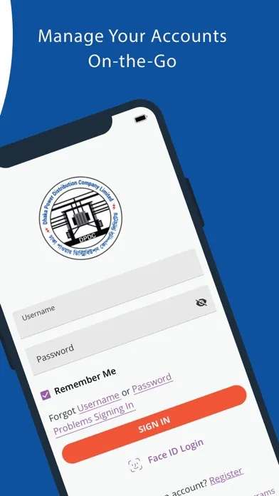 Ảnh chụp màn hình của DPDC AMI Customer Service App