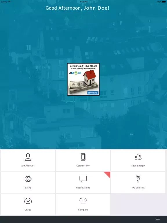 UGI Online Account Center iPad  Ekran Görüntüleri