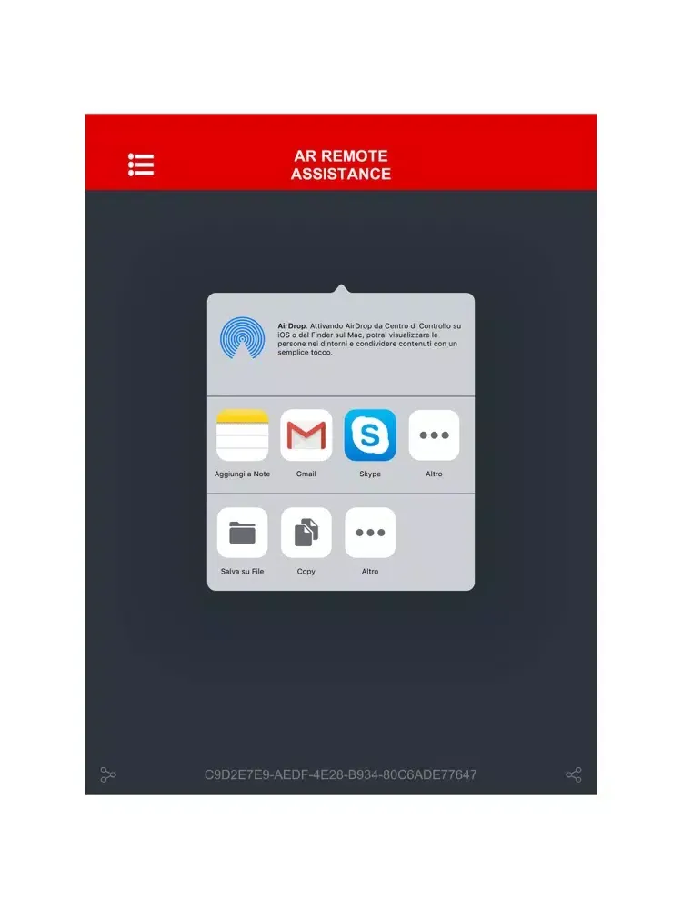 Tangkapan layar AR REMOTE ASSISTANCE iPad 