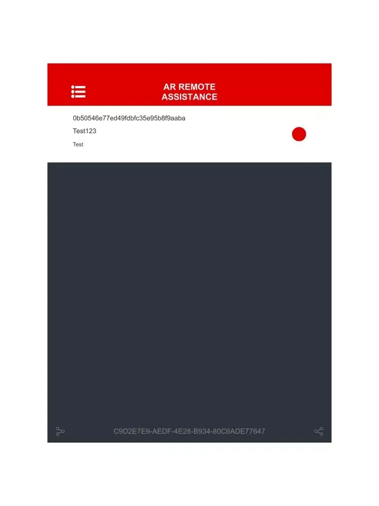 Tangkapan layar AR REMOTE ASSISTANCE iPad 