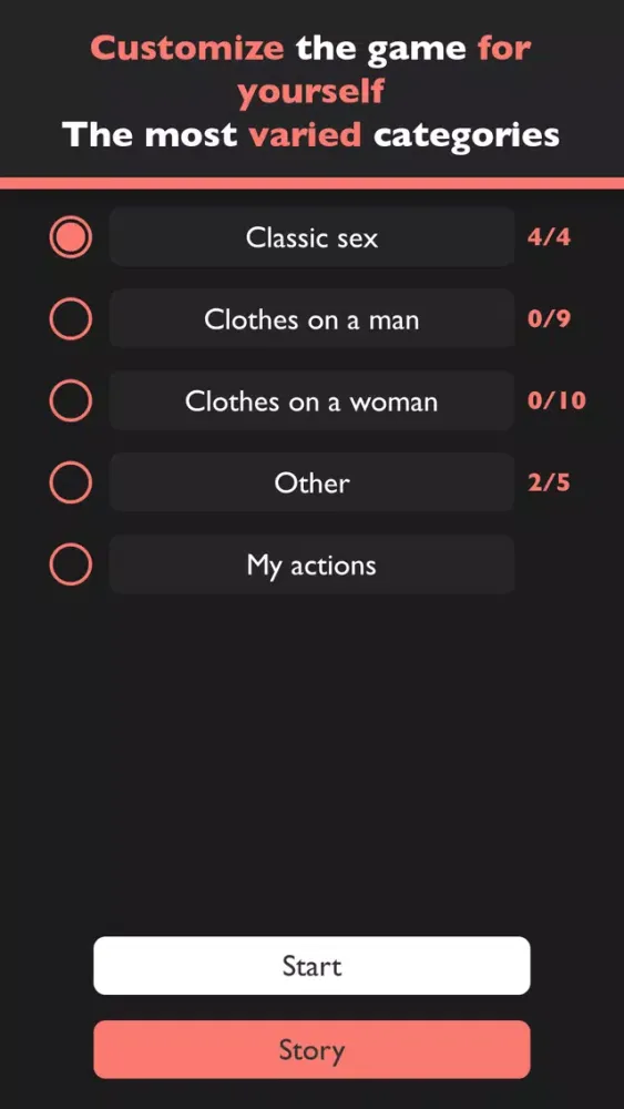 Sex Actions Premium - Online 스크린샷