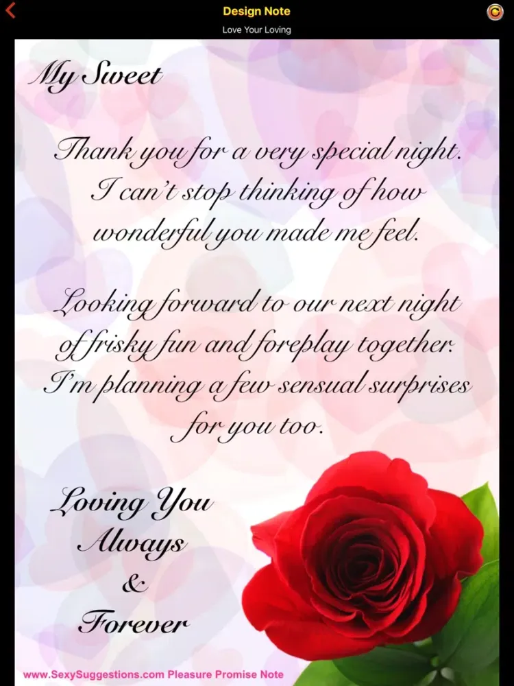 Capturas de pantalla de Pleasure Promise Notes iPad 