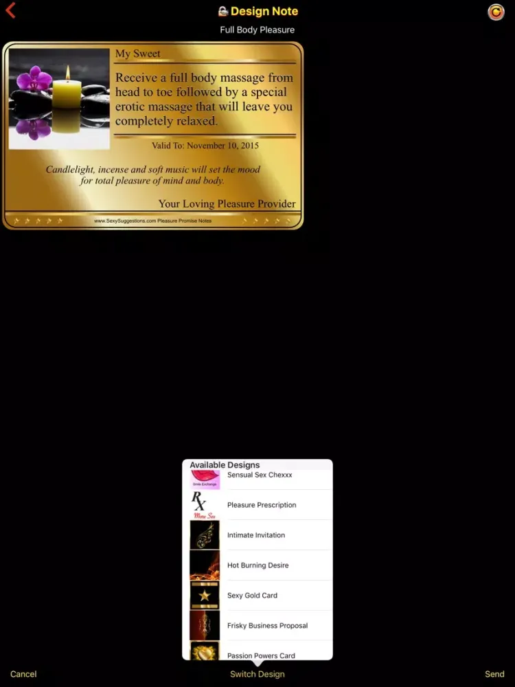 Capturas de pantalla de Pleasure Promise Notes iPad 