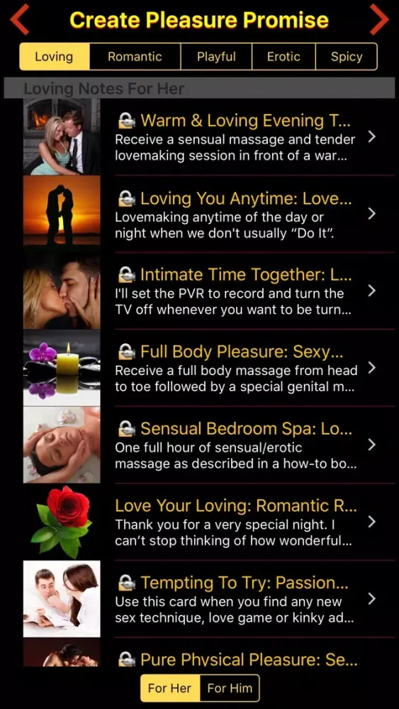 Capturas de pantalla de Pleasure Promise Notes