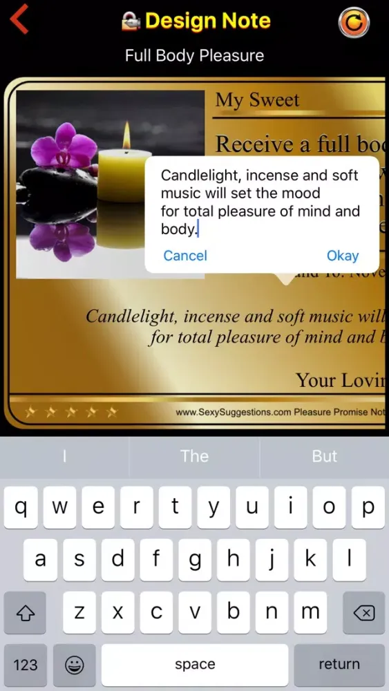 Capturas de pantalla de Pleasure Promise Notes