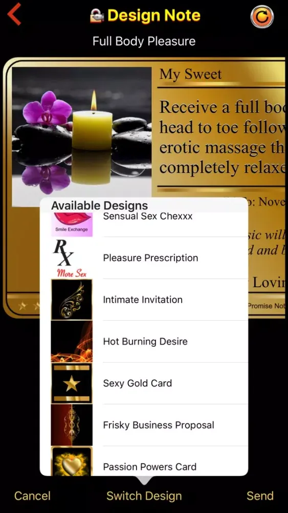 Capturas de pantalla de Pleasure Promise Notes