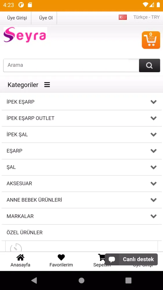 Seyra Eşarp Ekran Görüntüleri