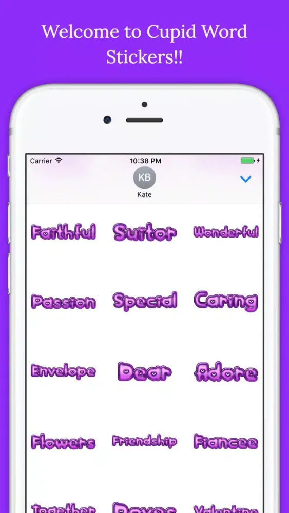 Zrzuty ekranu Cupid Word Stickers