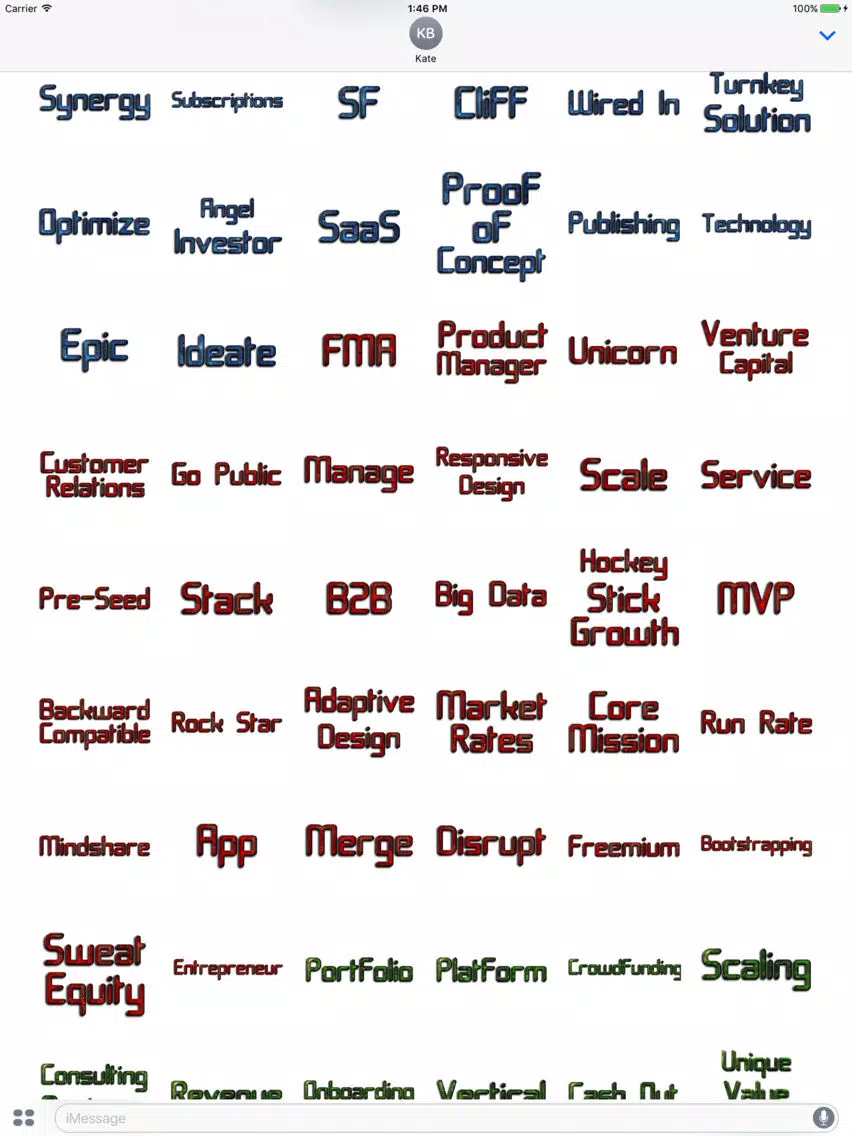 Startup Lingo Stickers iPad 应用截图