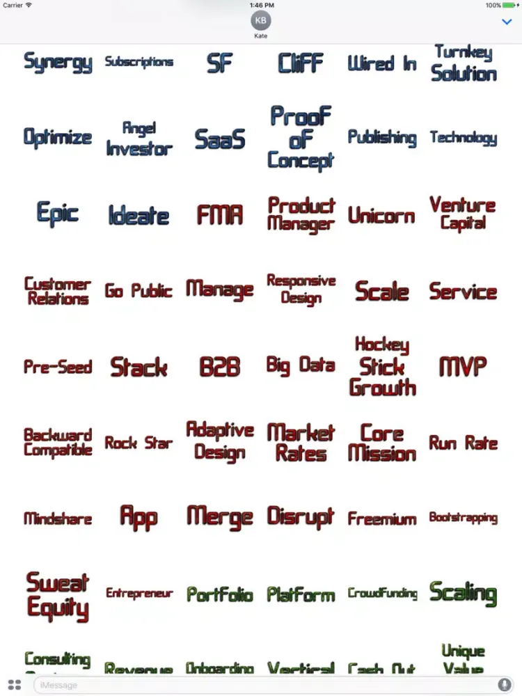 صور Startup Lingo Stickers iPad 