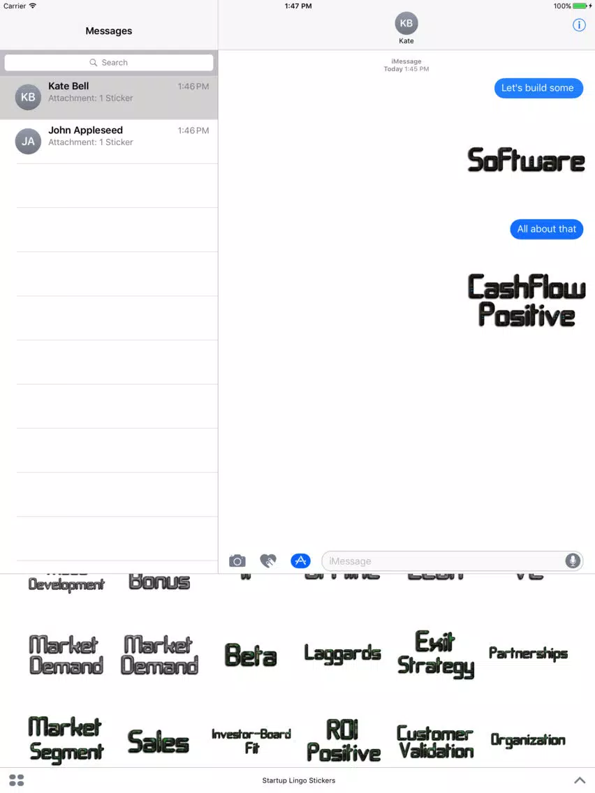 Startup Lingo Stickers iPad 应用截图
