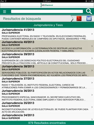 Captures d'écran de IUS Electoral iPad 