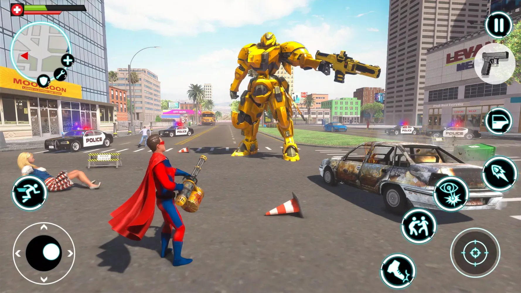 Flying Superhero Crime Battle Ekran Görüntüleri