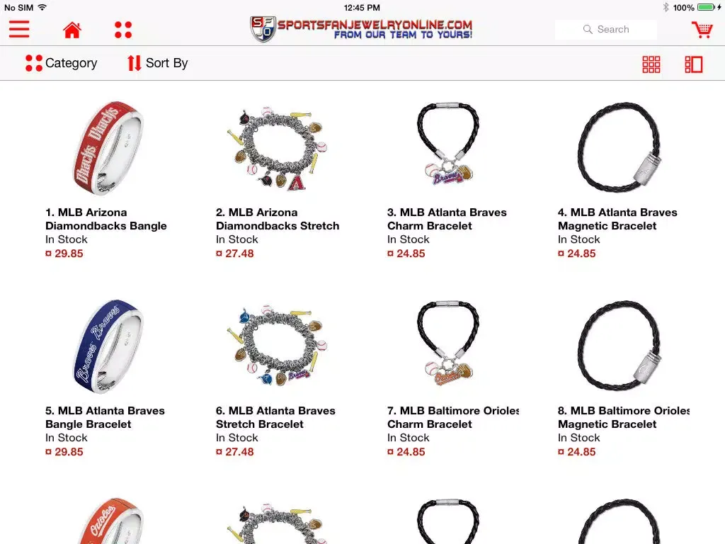 Capturas de pantalla de Sports Fan JewelrySports Fan Jewelry Online iPad 