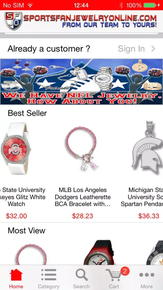 Capturas de pantalla de Sports Fan JewelrySports Fan Jewelry Online