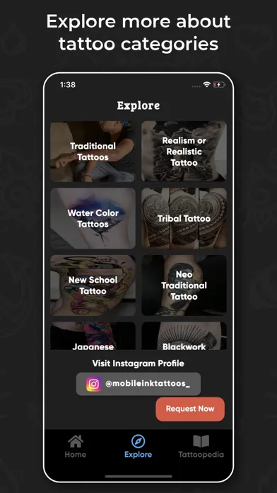 ภาพหน้าจอของ Mobile Ink Tattoos